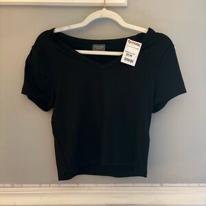NWT Black V Neck Tee
